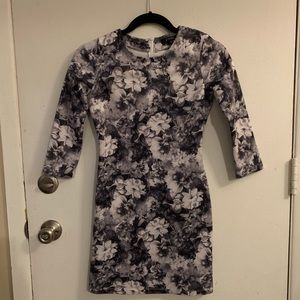 J Cooper floral long sleeve mini dress, size XS